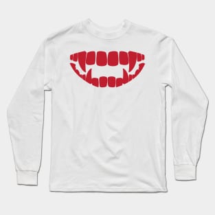 scary teeth face mask Long Sleeve T-Shirt